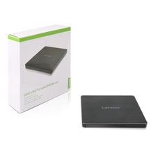 Load image into Gallery viewer, Lenovo Ultra Slim DVD Burner DB65, Lightweight, Portable, 24x CD & 8x DVD-R Write Speeds, Pre-loaded Software, Mac & Windows Compatible, Black_923