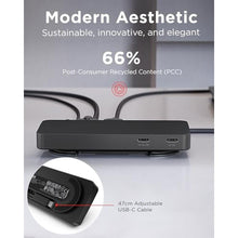 Load image into Gallery viewer, Lenovo USB-C Dual Display Travel Dock - 7 Ports, Integrated Cable, Universal Compatibility, Two displays at 4K - Black_396