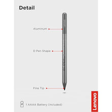 Load image into Gallery viewer, Lenovo USI Pen 2 Magnetic for Chrome OS, Precision Tilt Feature Stylus Pencil, AAAA Battery, USI 2.0 Compatibility, Perfect for Students, Professionals, and Creatives, Storm Grey, StormGrey_982