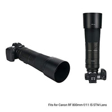 Load image into Gallery viewer, Lens Hood Shade for Canon RF 200-800mm f/6.3-9 is USM & RF 800mm f/11 is STM Lens, Replaces Canon ET-101 Hood, Reversible Design, Compatible with 95mm Filter & Lens Cap_323