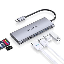 Load image into Gallery viewer, LENTION 6 in 1 USB C Hub, 3 USB3.0, 4K@30Hz, Card Reader, Multiport Adapter, SpaceGray_1
