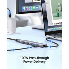 Load image into Gallery viewer, LENTION 6-in-1 USB C Hub, 4K@30Hz HDMI, 100W PD, 1 USB 3.0, 3 USB 2.0_1308