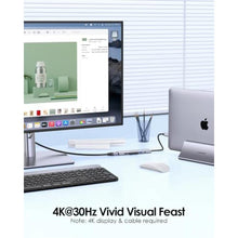 Load image into Gallery viewer, LENTION 6-in-1 USB C Hub, 4K@30Hz HDMI, 100W PD, 1 USB 3.0, 3 USB 2.0, SpaceGray_557