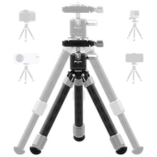 Load image into Gallery viewer, LEOFOTO Carbon Fiber Mini Table Tripod with Ball Head for Camera, Lightweight Desktop Tripod with Base, 1/4" Arca QR Plate for Phone Adaptor/Projector, Max Height 10.43", Max Load 11LB, MT-02C Plus, black_1