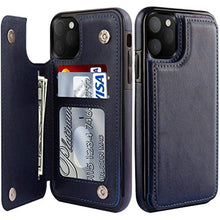 Load image into Gallery viewer, LETO for iPhone 15 Pro Wallet Case - Flip Folio Leather Kickstand - Fashionable Designs - Credit Card Holder - Protective Phone Cover for Women and Girls - 6.1" - Navy Blue_1