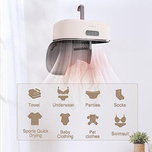 Load image into Gallery viewer, Letton Portable Clothes Dryer,Portable Dryers for Apartments Dorm Travel RV,Compact Foldable Mini Electric Laundry Dryer Machine with Dryer Bag,Two Heating Mode,Time Setting Function&Led Light_1374