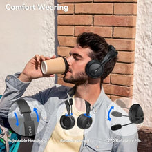 Load image into Gallery viewer, LEVN Bluetooth Headset, Bluetooth Headphones with Microphone (AI Cancelling), 60 Hrs Working Time Dual Connection Wireless Headset with Mic & Mute Button for Work/Phone/Call Center/PC, Black_388