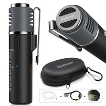 Load image into Gallery viewer, Lewinner Wireless Lavalier Microphone Bluetooth 48KHz Lapel Clip-on Mic for iPhone Android iPad for Recording Video Content Creator - Noise Reduction, Black_1