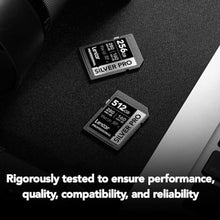 Load image into Gallery viewer, Lexar 256GB Silver PRO SD Memory Card, 280MB/s Read, 4K, V60, U3, UHS-II, BlackSilver_66
