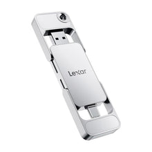 Load image into Gallery viewer, Lexar D70E 2TB Dual Drive External SSD, Up to 2000MB/s Read 1800MB/s Write, Silver_1