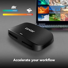 Load image into Gallery viewer, Lexar Professional CFexpress Type B / SD USB 3.2 Gen 2 Reader, Transfer Speeds Up To 10Gbps, Designed for CFexpress Type B and SD Cards (LRW520U-RNBNG), Black_875