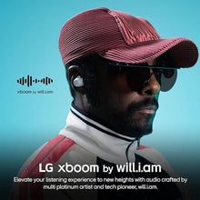 Load image into Gallery viewer, LG xboom Buds by will.i.am, xboom Signature Sound by will.i.am with Graphene Drivers, 3 Mic Active Noise Cancellation, Up to 30 Hours of Battery, IPX4 Water Resistant, White_7223