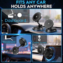 Load image into Gallery viewer, LIBAXIN Magnetic Car Phone Holder for MagSafe, 15W Wireless Charging, 360 Adjustable Dashboard Mount, Compatible with iPhone 12-17 & Android (Black)_2229