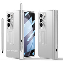 Load image into Gallery viewer, Libeagle Compatible with Samsung Galaxy Z Fold 5 Case, Include Capacitance Pen & S Pen Holder, Detachable Hinge Protection, Built in Screen Protector, Magnetic Stand, Thin & Slim Cover 5G 2023-Silver_1