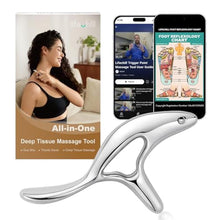 Load image into Gallery viewer, lifechill Trigger Point Massage Tool for Pain Relief Deep Tissue & Gua Sha, HSA Fascia Release Tools for Full Body, FSA Eligible Items Muscle Scraper Acupressure Tool TMJ Relief, Thumb Saver Neck Foot, Silver_1