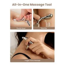Load image into Gallery viewer, lifechill Trigger Point Massage Tool for Pain Relief Deep Tissue & Gua Sha, HSA Fascia Release Tools for Full Body, FSA Eligible Items Muscle Scraper Acupressure Tool TMJ Relief, Thumb Saver Neck Foot, Silver_4279