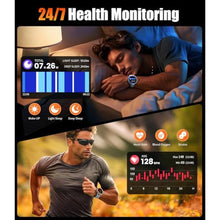Load image into Gallery viewer, LIGE Men's 1.73" AMOLED 900mAh BT 110+ Sports Tac, BrownSkyBlue_838