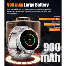 Load image into Gallery viewer, LIGE Men's 1.75" AMOLED 900mAh BT 110+ Sports Compass Baro Silver, SilverStainlessSkyBlue_804