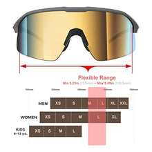 Load image into Gallery viewer, Living out your qool time Polarized Wrap Around shield cycling Sunglasses Men Women Golfing ski Triathlon Volleyball Running Baseball Padel Tennis 118, bGreyGold_2574