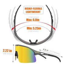 Load image into Gallery viewer, Living out your qool time Polarized Wrap Around shield cycling Sunglasses Men Women Golfing ski Triathlon Volleyball Running Baseball Padel Tennis 118, bGreyGold_2575