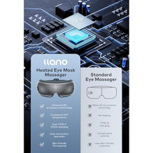 Load image into Gallery viewer, llano Eye Massager with Heat, Heated Eye Mask with Music,Foldable Eye Care Face Eye Massager for Relax Eye Strain Dark Circle Dry Eye, Birthday Holidays Gifts for Women/Men (Grey)_936