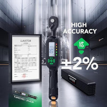 Load image into Gallery viewer, LLAVETOR Mini Torque Wrench Digital - 1/4-Inch Drive with Buzzer & LED, 13.2-265.5in.lb, High Precision Electronic Tool for Bike Repairs, Calibrated for Superior Performance_2