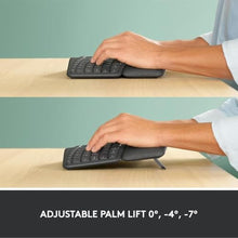 Load image into Gallery viewer, Logitech Ergo K860 Wireless Ergonomic Keyboard - Split Keyboard, Wrist Rest, Natural Typing, Stain-Resistant Fabric, Bluetooth and USB Connectivity, Compatible with Windows/Mac, Black, Graphite_255