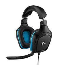 Load image into Gallery viewer, Logitech G432 Wired Gaming Headset, 7.1 Surround Sound, DTS Headphone:X 2.0, 50 mm Audio Drivers, USB and 3.5 mm Jack, Flip-to-Mute Mic, PC, Black, BlackBlue_1