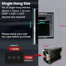 Load image into Gallery viewer, LOUYSGEN Zigbee Switch Need Neutral Wire Need Zigbee Hub,Black 3 Button_1852