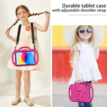 Load image into Gallery viewer, LTROP Kids Case for iPad 11th Generation (A16) 2025 / 10th Generation(10.9 Inch, 2022) with Shoulder Strap, Durable Light Weight Handle Stand Child-Proof Bumper Case for iPad 11th/10th Gen, Hot Pink, HotPink_8168