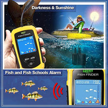 Load image into Gallery viewer, LUCKY Kayak Portable Fish Depth Finder Water Handheld Fish Finder Sonar Castable Kayak Boat Fishfinder Transducer Fishing LCD Display FFC1108_8579