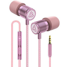 Load image into Gallery viewer, LUDOS Ultra Wired Earbuds in-Ear Headphones, 5 Years Warranty, Earphones with Microphone, Noise Isolating Ear Buds, Memory Foam for iPhone, Samsung, School Students, Kids, Women, Small Ears - Pink_1