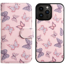 Load image into Gallery viewer, LUMARKE for iPhone 16 Pro Case Wallet with Card Holder - Detachable Flip Folio Cover - RFID Blocking 4 Card Slots - Premium Leather Magnetic Kickstand - Protective Phone Case, Cute Butterflies, CuteButterflies_1