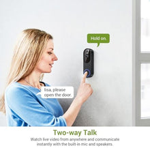 Load image into Gallery viewer, Lunelyx 1080P Wireless Video Doorbell Camera, Outdoor Surveillance Cameras, FHD Live View, Cloud Storage, AI Human Detection, Instant Alert, Night Vision, Two Way Audio, 2.4G WiFi Only, Black_1327