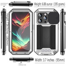 Load image into Gallery viewer, Lunivop for iPhone 15 Pro Max Case Heavy Duty Protection Rugged Screw Full Body Military Grade Metal Rubber with Stand Hard Built in Screen Protector Phone for iPhone 15 ProMax Case Silver_7478