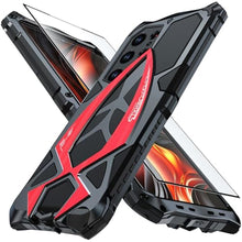 Load image into Gallery viewer, Lunivop for Samsung Galaxy S26 Ultra Case Metal Heavy Duty Black Red, BlackRed_1