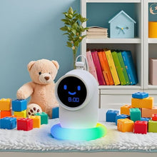 Load image into Gallery viewer, Luuzuu Cute Alarm Clock,Ok to Wake Clock,Alarm Clock for Bedrooms,Clock with Night LED, Set Sleep/Wake Trainer,NAP time,Sound Machine,Sleep Training Clock Suitable Gift for Family, Friends, Blue_6219