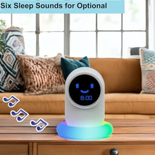 Load image into Gallery viewer, Luuzuu Cute Alarm Clock,Ok to Wake Clock,Alarm Clock for Bedrooms,Clock with Night LED, Set Sleep/Wake Trainer,NAP time,Sound Machine,Sleep Training Clock Suitable Gift for Family, Friends, Blue_6222