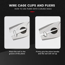 Load image into Gallery viewer, LZWUNYXE 1202 PCS Wire Cage Clips Snap-Ring Hog Rings Buckle Pliers J Clip Non-Slip, YellowandSliver_4053