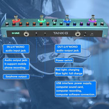 Load image into Gallery viewer, M-VAVE TANK-G Multi-effects Guitar Pedal, 36 Presets, Rechargeable Battery, Delay, Reverb, Modulation, Preamp, Darkgreen, GreenTankG_1198