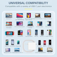 Load image into Gallery viewer, Mac Book Pro Charger - 118W USB C Fast Charger Power Adapter Compatible with MacBook Pro & MacBook Air 13, 14, 15, 16 inch, M1 M2 M3 M4 M5, New ipad Pro and All USB C Device, 6.6ft Charge Cable, White_651