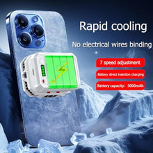 Load image into Gallery viewer, Magnetic Phone Cooler with Rechargeable Battery, LED Cooling Fan with Semiconductor Cooling,Phone Cooler with Power Display, Suitable for Phone Gaming Enthusiasts, Live Broadcast Crowd Network (white)_1817