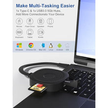 Load image into Gallery viewer, Magnetic USB C Hub Card Reader for iPhone 16 15 Pro Max - 4 in 1 Type-C SD3.0 MicroSD3.0 Card Solt 100W PD 5Gbps USB3.0 USB-C Adapter, Magsafe SD Reader for iPhone, MacBook Pro Air, Pad Pro Type-C, Gold_73