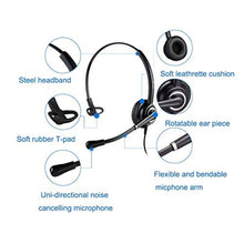 Load image into Gallery viewer, MAIRDI Office Headset with Microphone Noise Canceling, with RJ9 & 3.5mm Jack for Landline Deskphone Cell Phone PC Laptop, Telephone Headset for Call Center Phone, Work for Polycom Avaya Nortel, Black_7916