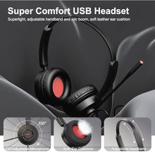 Load image into Gallery viewer, MAIRDI USB Headset with Microphone, 7.1 Surround Sound, USB-A/Type C/3.5mm 3-in-1 Wired Headset with Mic Noise Cancelling & Mute, Computer Headphone for Laptop Home Work Office CallCenter Teams Zoom, MC_918