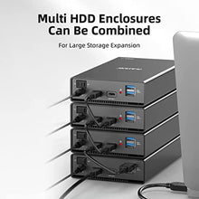 Load image into Gallery viewer, MAIWO External Hard Drive Enclosure(6Gbps) with Hub Expander for 3.5 2.5 Inch SATA SSD HDD USB C to SATA III with UASP, 1 Port USB C Hub/2 Port USB A 10Gbps Hub,Compatible with Seagate Samsung Xbox, Black_8570