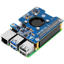 Load image into Gallery viewer, MakerFocus PoE HAT(F) for Raspberry Pi 5, Power Over Ethernet Hats with Metal Heatsink and Active Cooling Fan, Supports IEEE 802.3af/at Network, 5V/12V Power Output and SMPS_1