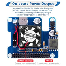Load image into Gallery viewer, MakerFocus PoE HAT(F) for Raspberry Pi 5, Power Over Ethernet Hats with Metal Heatsink and Active Cooling Fan, Supports IEEE 802.3af/at Network, 5V/12V Power Output and SMPS_7318