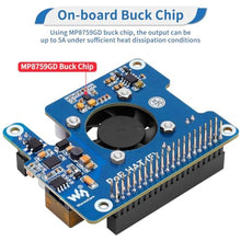 Load image into Gallery viewer, MakerFocus PoE HAT(F) for Raspberry Pi 5, Power Over Ethernet Hats with Metal Heatsink and Active Cooling Fan, Supports IEEE 802.3af/at Network, 5V/12V Power Output and SMPS_7320