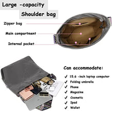Load image into Gallery viewer, Makukke Tote Bag Women Large Crossbody Bag Stylish Handbag for Women Corduroy Hobo Bag Fashion shoulder Bag Purse, Black_89